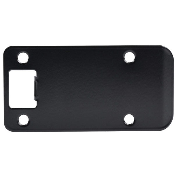 Designers Impressions Matte Black 4" Extended Lip Strike Plate - 4-1/2" Overall Length: EST-123