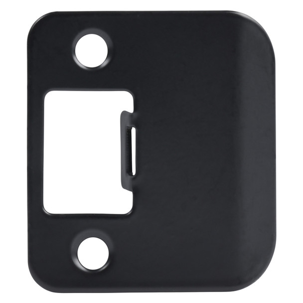 Designers Impressions Matte Black 1-1/2" Extended Lip Strike Plate - 2" Overall Length: EST-103