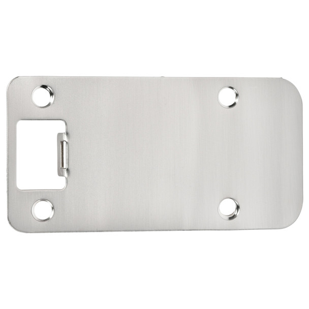 Designers Impressions Satin Nickel 4" Extended Lip Strike Plate - 4-1/2" Overall Length: EST-122