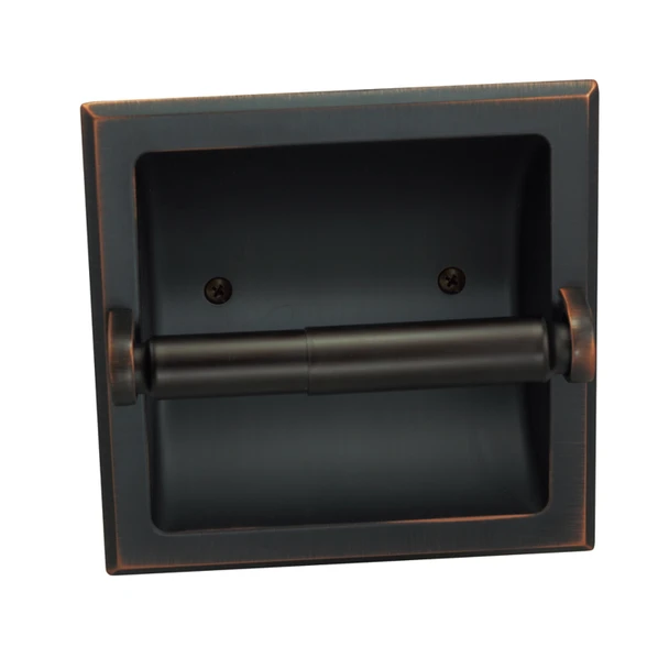 Designers Impressions Oil Rubbed Bronze Recessed Toilet / Tissue Paper Holder Mounting Bracket Included: 49687