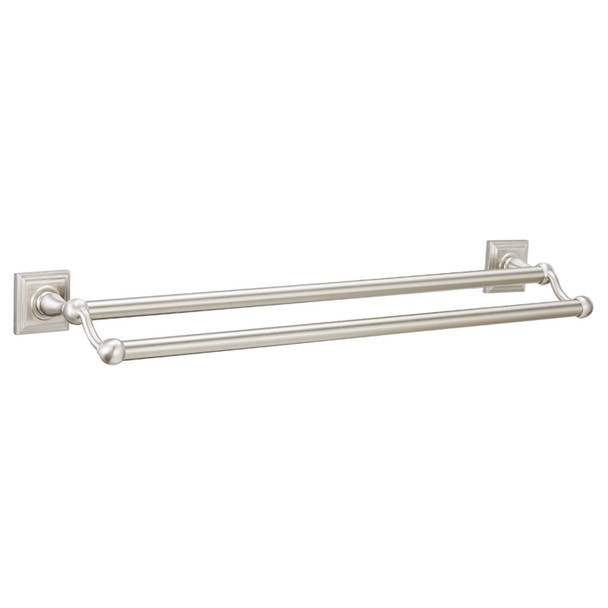 Designers Impressions Aurora Series Satin Nickel 24" Double Towel Bar: 49557