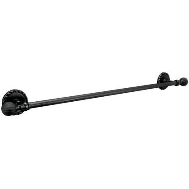 Andora Series Matte Black 24" Towel Bar: 58-3757