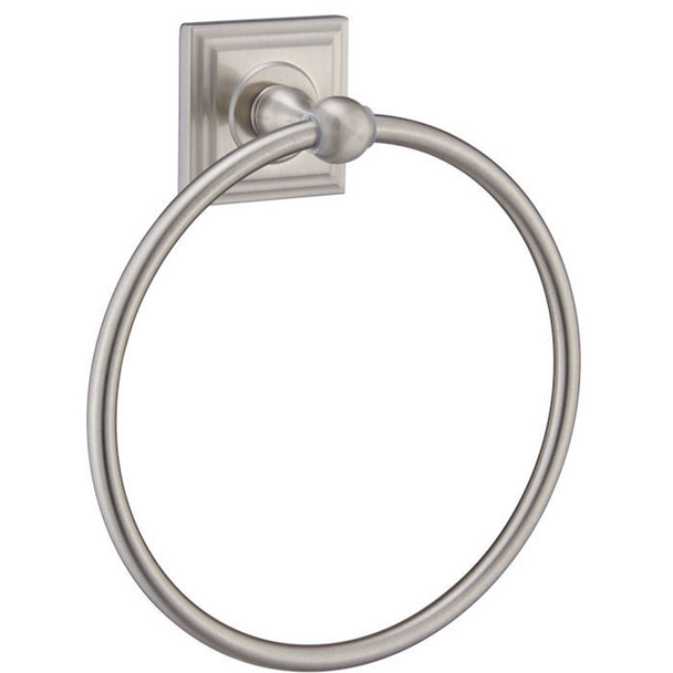 Designers Impressions Aurora Series Satin Nickel Towel Ring: 42974