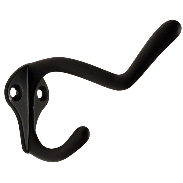 Designers Impressions Flat Black Light Duty Coat & Hat Hook: 57569
