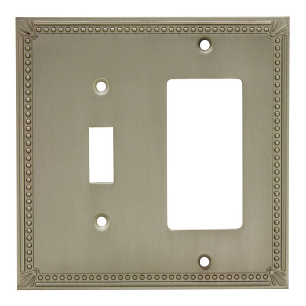 Cosmas 44072-SN Satin Nickel Single Toggle / GFCI Decora Combo