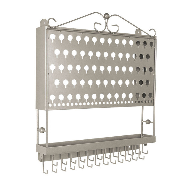 Designers Impressions Large Wall Mounted Jewelry Organizer and Display Rack