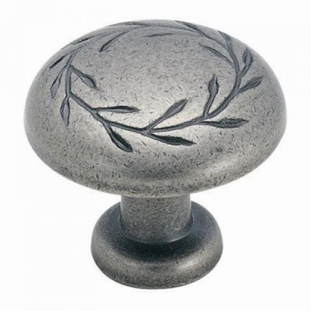 Amerock BP1581-2-WN Inspirations Oversized Weathered Nickel Leaf Cabinet Knob