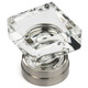 Cosmas 6578 & Clear Glass Square Cabinet Knob