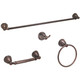 Designers Impressions Astor Series 4 Piece Oil Rubbed Bronze Bathroom Hardware Set: 19229/19267
