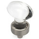 Cosmas 6594 & Clear Glass Oval Cabinet Knob
