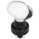 Cosmas 6594 & Clear Glass Oval Cabinet Knob