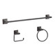 Designers Impressions 500 Series 3 Piece Oil Rubbed Bronze Bathroom Hardware Set: BA500-3