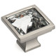 Cosmas 6825S & Clear Glass Square Cabinet Knob