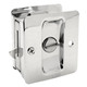 Designers Impressions Polished Chrome Pocket Door Privacy Lock : 53867