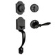 Designers Impressions Valhala Black Traditional Handleset with Villa Interior: 55-9000/5944
