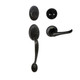 Designers Impressions Frankfort Black Traditional Handleset with Rochester Interior: 55-8000/8844