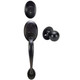 Designers Impressions Frankfort Black Traditional Handleset with Ashland Interior: 55-8000/2144