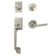 Designers Impressions Churchill Design Satin Nickel Contemporary Handleset with Kain Interior