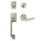 Designers Impressions Churchill Design Satin Nickel Contemporary Handleset with Laurel Interior