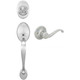 Designers Impressions Frankfort Satin Nickel Traditional Handleset with Richmond Interior: 22-8000/8144