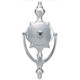 Satin Nickel 8" Door Knocker with Viewer: 55-2109