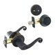 Designers Impressions Livingston Design Oil Rubbed Bronze Combo Pack - Entry & Deadbolt: 33-5199
