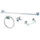 Designers Impressions Eclipse Series 4 Piece Polished Chrome Bathroom Hardware Set: MBA4200-4