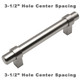 Cosmas 161-3.5 Cabinet Hardware Euro Style Bar Pull