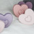 pink mauve silicone hearts