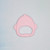 Itsy Bitty Snap pink birdie silicone teether front Itsy Bitty Snap pink birdie silicone teether front