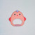 Itsy Bitty Pop peach birdie silicone teether front Itsy Bitty Pop peach birdie silicone teether front