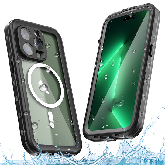 Krakatoo Dot WaterProof Case iPhone 14 Pro - Black/Clear