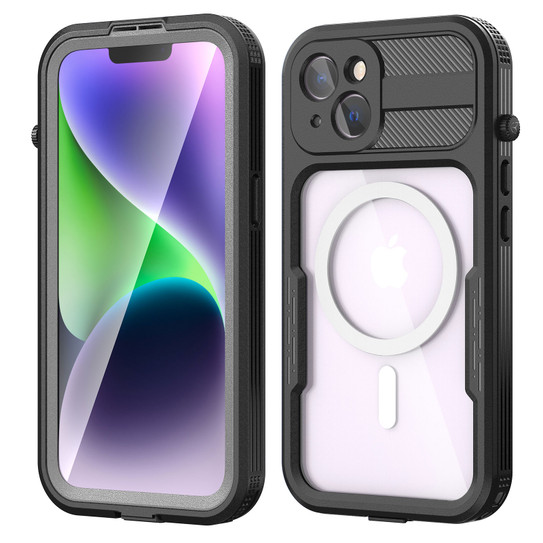 Krakatoo Mars WaterProof Case iPhone 14 - Black with Metal Ring Krakatoo Mars WaterProof Case iPhone 14 - Black with Metal Ring