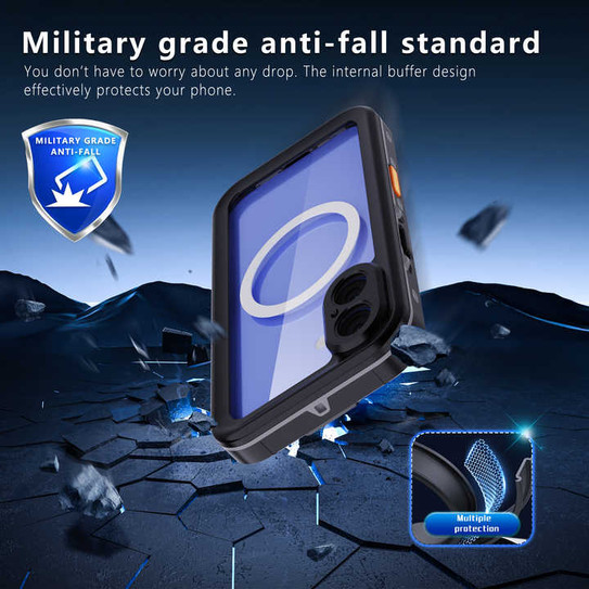 Krakatoo Dot WaterProof Case iPhone 16 - Black