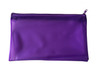 8x5" Frosted Purple Pencil Case - See Through Exam Clear Translucent