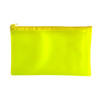 8x5" Frosted Yellow Pencil Case - See Through Exam Clear Translucent