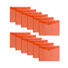 Pack of 12 Janrax A3 Red Document Wallets - Button Stud Folder