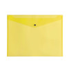 Pack of 12 Janrax A3 Yellow Document Wallets - Button Stud Folder