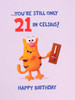 Hanson White 70 Today Birthday Card - Ginger Cat 8.25" x 5.25" Code 344455--1