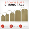 Box of 1000 Brown Buff Strung Tags 70mm x 35mm