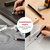 Pack of 12 Black Chinagraph Pencils by Janrax - Peel Off China Markers
