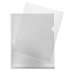 Pack of 25 A4 Clear L Shaped Open Top and Side Report File Folders