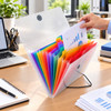 13 Part DL Rainbow Coloured Tabs Expanding File with Elastic Closure