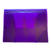 Janrax A4 Clearview Purple 3 Flap Folder with Elasticated Closure