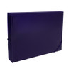 A4 Clearview Purple Box File with Elastic Closure