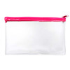 Janrax 8x5" Pink Zip Clear Exam Pencil Case