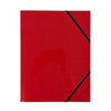 Janrax A4 Red Laminated Card 3 Flap Folder with Elastic Closure