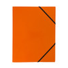 Janrax A4 Orange Laminated Card 3 Flap Folder with Elastic Closure