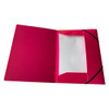 Janrax A4 Pink Laminated Card 3 Flap Folder with Elastic Closure