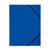 Janrax A4 Blue Laminated Card 3 Flap Folder with Elastic Closure